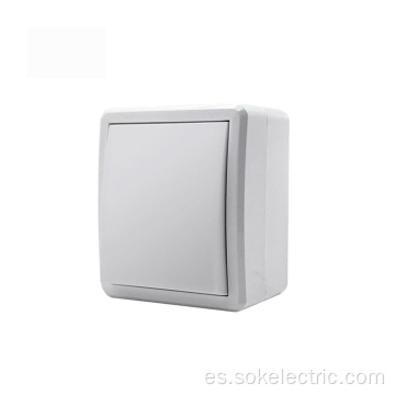 Nuevo tablero de interruptores de pared de diseño 1 cuadrilla con interruptores eléctricos blancos de luz intermedia